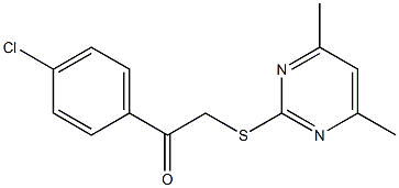 1-(4-chlorophenyl)-2-[(4,6-dimethyl-2-pyrimidinyl)sulfanyl]ethanone Structure