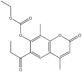 4,8-dimethyl-2-oxo-6-propionyl-2H-chromen-7-yl ethyl carbonate Structure