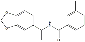 N-[1-(1,3-benzodioxol-5-yl)ethyl]-3-methylbenzamide 구조식 이미지