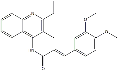 3-(3,4-dimethoxyphenyl)-N-(2-ethyl-3-methyl-4-quinolinyl)acrylamide Structure