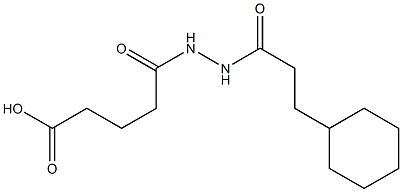 5-[2-(3-cyclohexylpropanoyl)hydrazino]-5-oxopentanoic acid Structure