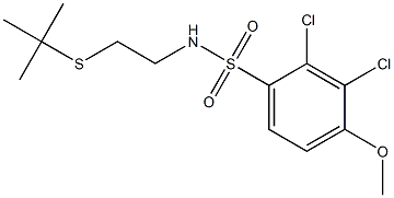 N-[2-(tert-butylsulfanyl)ethyl]-2,3-dichloro-4-methoxybenzenesulfonamide Structure