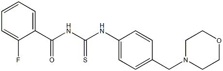 N-(2-fluorobenzoyl)-N'-[4-(4-morpholinylmethyl)phenyl]thiourea Structure