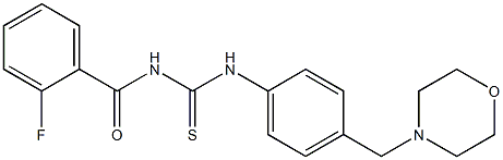 N-(2-fluorobenzoyl)-N'-[4-(4-morpholinylmethyl)phenyl]thiourea 구조식 이미지