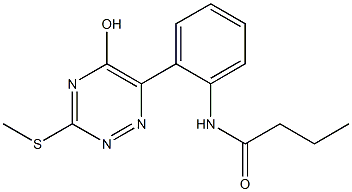 N-{2-[5-hydroxy-3-(methylsulfanyl)-1,2,4-triazin-6-yl]phenyl}butanamide 구조식 이미지