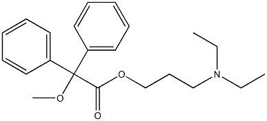 3-(diethylamino)propyl methoxy(diphenyl)acetate Structure