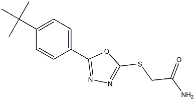 2-{[5-(4-tert-butylphenyl)-1,3,4-oxadiazol-2-yl]sulfanyl}acetamide Structure