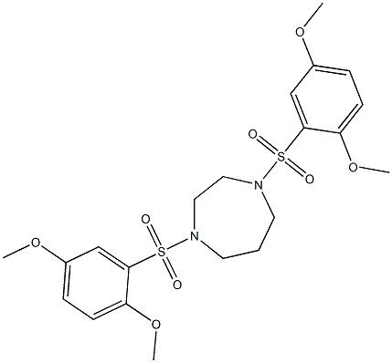 1,4-bis[(2,5-dimethoxyphenyl)sulfonyl]-1,4-diazepane Structure