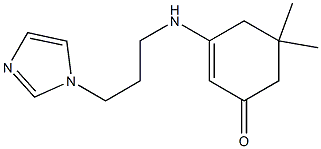 3-{[3-(1H-imidazol-1-yl)propyl]amino}-5,5-dimethyl-2-cyclohexen-1-one 구조식 이미지