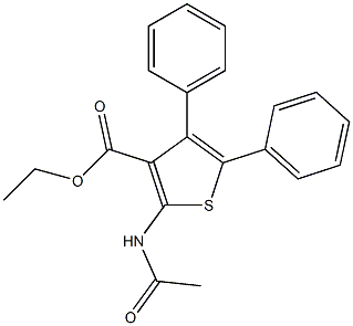 ethyl 2-(acetylamino)-4,5-diphenyl-3-thiophenecarboxylate Structure