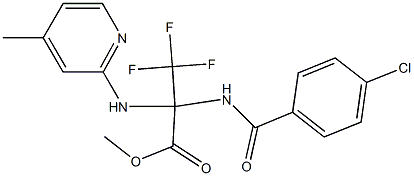 methyl 2-[(4-chlorobenzoyl)amino]-3,3,3-trifluoro-2-[(4-methylpyridin-2-yl)amino]propanoate Structure