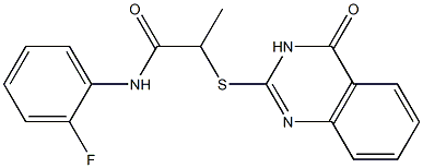 N-(2-fluorophenyl)-2-[(4-oxo-3,4-dihydroquinazolin-2-yl)sulfanyl]propanamide Structure