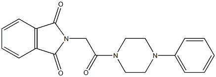 2-[2-oxo-2-(4-phenylpiperazin-1-yl)ethyl]-1H-isoindole-1,3(2H)-dione Structure