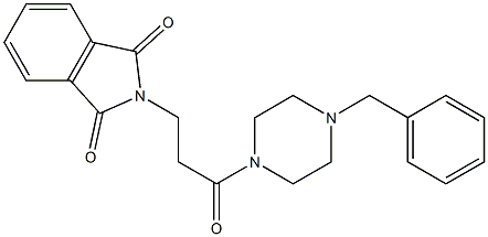 2-[3-(4-benzyl-1-piperazinyl)-3-oxopropyl]-1H-isoindole-1,3(2H)-dione 구조식 이미지