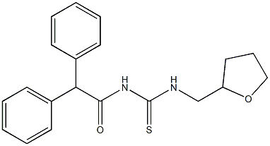 N-(diphenylacetyl)-N'-(tetrahydro-2-furanylmethyl)thiourea 구조식 이미지
