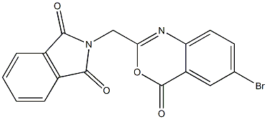 2-[(6-bromo-4-oxo-4H-3,1-benzoxazin-2-yl)methyl]-1H-isoindole-1,3(2H)-dione 구조식 이미지