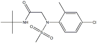 N-(tert-butyl)-2-[4-chloro-2-methyl(methylsulfonyl)anilino]acetamide Structure