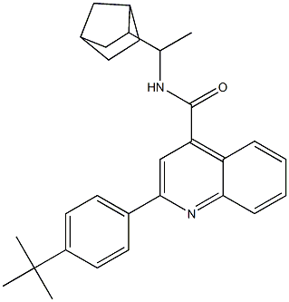 N-(1-bicyclo[2.2.1]hept-2-ylethyl)-2-(4-tert-butylphenyl)-4-quinolinecarboxamide Structure