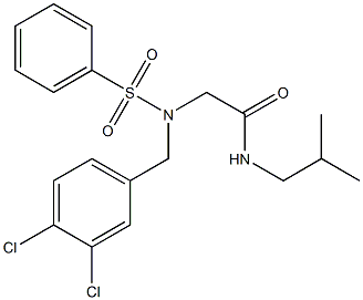 2-[(3,4-dichlorobenzyl)(phenylsulfonyl)amino]-N-isobutylacetamide 구조식 이미지