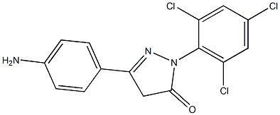 5-(4-aminophenyl)-2-(2,4,6-trichlorophenyl)-2,4-dihydro-3H-pyrazol-3-one 구조식 이미지