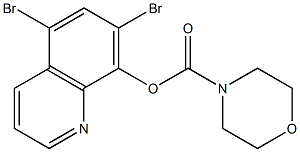 5,7-dibromo-8-quinolinyl 4-morpholinecarboxylate 구조식 이미지
