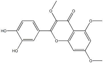 2-(3,4-dihydroxyphenyl)-3,5,7-trimethoxy-4H-chromen-4-one Structure