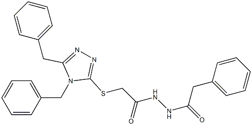 2-[(4,5-dibenzyl-4H-1,2,4-triazol-3-yl)sulfanyl]-N'-(phenylacetyl)acetohydrazide 구조식 이미지