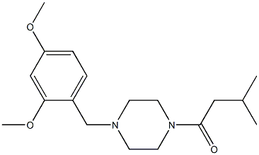 1-(2,4-dimethoxybenzyl)-4-(3-methylbutanoyl)piperazine 구조식 이미지