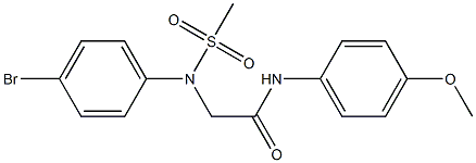 2-[4-bromo(methylsulfonyl)anilino]-N-(4-methoxyphenyl)acetamide Structure