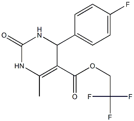 2,2,2-trifluoroethyl 4-(4-fluorophenyl)-6-methyl-2-oxo-1,2,3,4-tetrahydro-5-pyrimidinecarboxylate 구조식 이미지