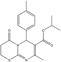 isopropyl 8-methyl-6-(4-methylphenyl)-4-oxo-3,4-dihydro-2H,6H-pyrimido[2,1-b][1,3]thiazine-7-carboxylate Structure
