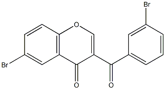 6-bromo-3-(3-bromobenzoyl)-4H-chromen-4-one Structure