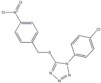 1-(4-chlorophenyl)-5-({4-nitrobenzyl}sulfanyl)-1H-tetraazole Structure