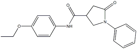 N-(4-ethoxyphenyl)-5-oxo-1-phenyl-3-pyrrolidinecarboxamide 구조식 이미지