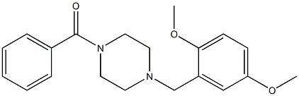 1-benzoyl-4-(2,5-dimethoxybenzyl)piperazine 구조식 이미지