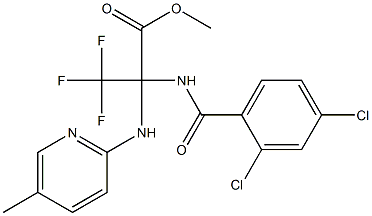 methyl 2-[(2,4-dichlorobenzoyl)amino]-3,3,3-trifluoro-2-[(5-methylpyridin-2-yl)amino]propanoate 구조식 이미지