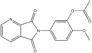 5-(5,7-dioxo-5,7-dihydro-6H-pyrrolo[3,4-b]pyridin-6-yl)-2-methoxyphenyl acetate 구조식 이미지