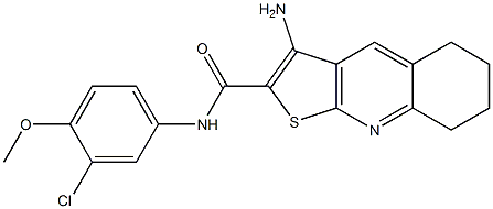 3-amino-N-(3-chloro-4-methoxyphenyl)-5,6,7,8-tetrahydrothieno[2,3-b]quinoline-2-carboxamide Structure