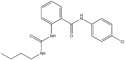 2-{[(butylamino)carbonyl]amino}-N-(4-chlorophenyl)benzamide 구조식 이미지