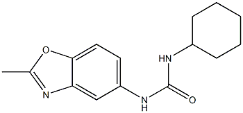 N-cyclohexyl-N'-(2-methyl-1,3-benzoxazol-5-yl)urea 구조식 이미지