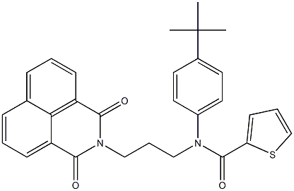 N-(4-tert-butylphenyl)-N-[3-(1,3-dioxo-1H-benzo[de]isoquinolin-2(3H)-yl)propyl]-2-thiophenecarboxamide Structure