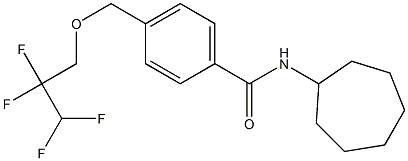 N-cycloheptyl-4-[(2,2,3,3-tetrafluoropropoxy)methyl]benzamide 구조식 이미지