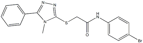 N-(4-bromophenyl)-2-[(4-methyl-5-phenyl-4H-1,2,4-triazol-3-yl)sulfanyl]acetamide Structure