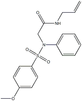 N-allyl-2-{[(4-methoxyphenyl)sulfonyl]anilino}acetamide Structure