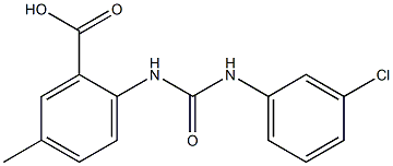 2-{[(3-chloroanilino)carbonyl]amino}-5-methylbenzoic acid Structure