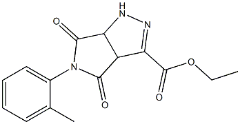 ethyl 5-(2-methylphenyl)-4,6-dioxo-1,3a,4,5,6,6a-hexahydropyrrolo[3,4-c]pyrazole-3-carboxylate Structure