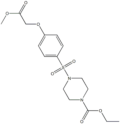 ethyl 4-{[4-(2-methoxy-2-oxoethoxy)phenyl]sulfonyl}-1-piperazinecarboxylate 구조식 이미지