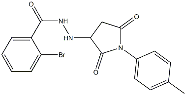 2-bromo-N'-[1-(4-methylphenyl)-2,5-dioxo-3-pyrrolidinyl]benzohydrazide Structure