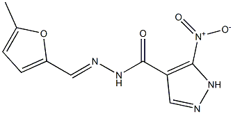 5-nitro-N'-[(5-methyl-2-furyl)methylene]-1H-pyrazole-4-carbohydrazide 구조식 이미지