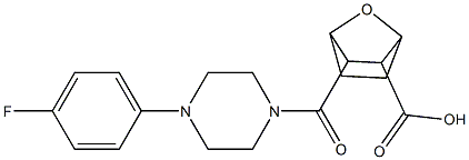 3-{[4-(4-fluorophenyl)-1-piperazinyl]carbonyl}-7-oxabicyclo[2.2.1]heptane-2-carboxylic acid Structure